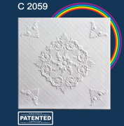 С2059 плита потолочная экструдированная, белая - Солид