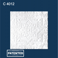 С4012 плита потолочная бесшовная инжекционная, белая - Солид