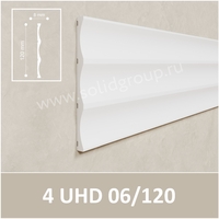 Панель 3D стеновая из полимера ультравысокой плотности 4 UHD 06/120 - Солид
