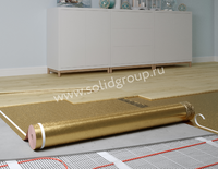 Подложка профессиональная с интегрированной пароизоляцией SoliD IXPE Thermo, розовая для SPC, WPC, LVT покрытий - Солид