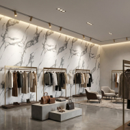 Интерьерный Лист СОЛИД из полимера ультравысокой плотности, коллекция Urban (2025) SoliD IL 2020 Мрамор Орвието - Солид