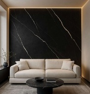 Интерьерный Лист СОЛИД из полимера ультравысокой плотности, коллекция Urban (2025) SoliD IL 2003 Мрамор Неро Линеа - Солид