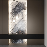 Интерьерный Лист СОЛИД из полимера ультравысокой плотности, коллекция Urban (2025) SoliD IL 2005 Мрамор Палермо - Солид